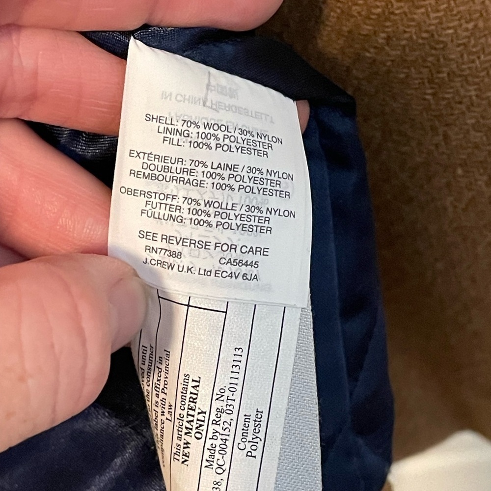 J. Crew Lodge coat Italian wool winter jacket full zip size 10 - Picture 9 of 13